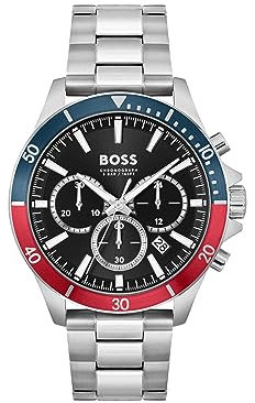 BOSS Chronograph Quartz Watch for men Collection Troper with Leather or Stainless Steel strap
