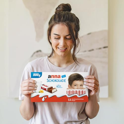 Personalisierte Kinderschokolade geschenk - Hochwertige personalisierte Geschenkidee mit individuellem Design und Ihrem Namen oder Text (Mega Kinder 800g)