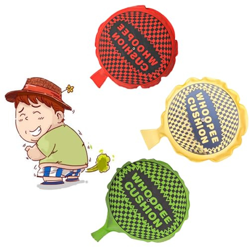 3Pcs Self Inflating Whoopee Cushion Giant Whoopie Cushions Toy for Kids,Adult,9.8 Whoopie Cushion Bulk Classic Practical Joke and Pranks for Kids Adults Gifts Christmas Party Favour Stocking Fillers