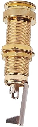 Toyvian Mono Gitarren Endpin Jack Stecker Zylinder Ausgangsbuchse Gold Poligem Anschluss Und Gurtknopf Für Akustik Zubehör