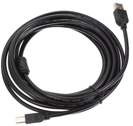 Câble USB pour Imprimante USB 2.0 à Noyau Cuivre Noir | Scanneur et Fax, Branchement Direct sans Pilote, Format pour Divers Équipements