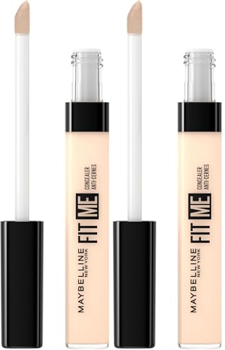 Maybelline New York Abdeckstift, Fit Me! Concealer, Für makellose Haut, Alle Hauttypen, 05 Ivory, 6,8 ml (Packung mit 2)