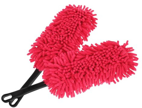VILLFUL 2-teiliges Auto-staubtuch Auto-reinigungswerkzeug Auto-detailbürsten Chenille-staubtuch Zum Reinigen Auto-staubtuch Außen Kratzfrei