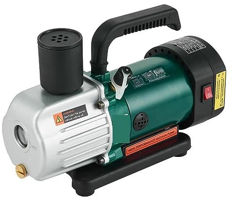 Pompa per vuoto Pompa for vuoto intelligente a palette rotanti portatili Condizionatore d'aria Riparazione frigorifero Pompa d'aria a basso rumore Anti-riflusso 125W Comfort e portabilità superiori(PC