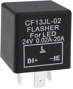 EMSea 3 Polig LED Blinkrelais 24V Relais Blinker Blinkerrelais 0,02A-20A 0,1-150W für LKW Busse Landwirtschaft Baufahrzeuge