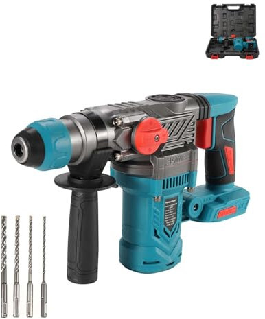 Rotary Hammer Drill for Makita 18V Battery, Cordless Hammer Drill for Concrete Masonry,Stones, Cement,Tool Only