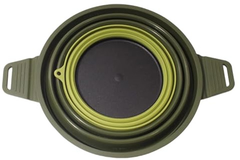 Set di pentole da campeggio, set di pentole e padelle pieghevoli, in acciaio inox resistente al calore, utensili per camper, viaggi, escursioni, viaggi all'aperto