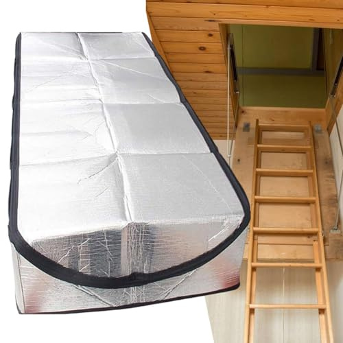 Dachbodentreppe Hitzeschild Wärmeisolierende Baumwolle Dachböden Türisolierung Abdeckungen für herunterziehbare Treppe Dachboden Zelt Dachböden Treppenleiter Isolierung Abdeckung,63 x 137 x 27 cm