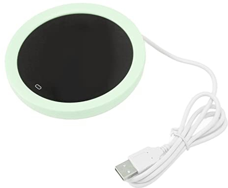 ANKROYU Réchauffeur de Tasse à café USB avec Interrupteur à gravité électrique, Plaque chauffante à Lait de 55 degrés Celsius, Conception Ultra Fine à la Mode, Affichage numérique, (Verte)