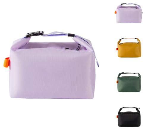 SUOXU Isolierte Lunchtasche, auslaufsicher, Thermo-Lunchtasche für Erwachsene und Kinder – große Kapazität, wasserabweisende Kühltasche für Arbeit, Schule, Picknick und Reisen (lila)