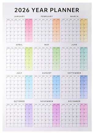 Calendrier mural 2026, calendrier mural plié effaçable à sec et humide 12 mois, grands calendriers muraux annuels laminés de 24 po x 36 po, planificateur annuel réversible, horizontal/vertical