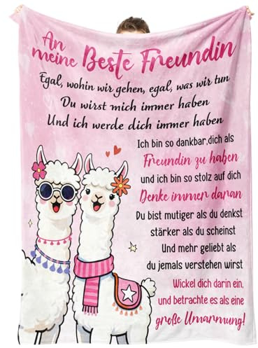 Geschenk Freundin Geburtstag, Beste Freundin Geschenke Kuscheldecke | Geschenk Freundin, Weihnachten Muttertagsgeschenke für Frauen Schwestern Freundin