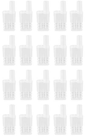 Queen Bee Cage 20 Pack | Escape - Mitigating Plastic Bee Isolator & Rearing Tool | Secure Colony Transfer/Swarm Control for Beekeepers | 6.5x3x1cm, 77g White