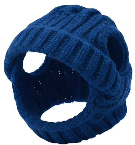 Knitted Puppy Hat - Soft Breathable Pet Headwear with Ear Openings, Winter Animal Cap, Cute Costume Accessory, Comfortable Stretch Fabric Apparel | Charming Urlaub Outfit für Geburtstag Party