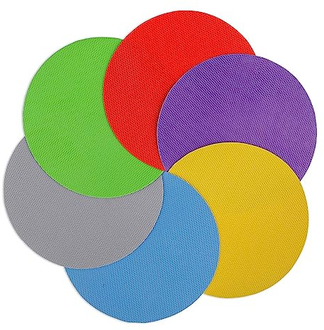 Sibba 6Pcs Rubber Jar Gripper Pads, Multi-Purpose Jar Opener Grippers, Bottle Lid Openers Round Kitchen Coasters for Elderly Children Women Weak Hands