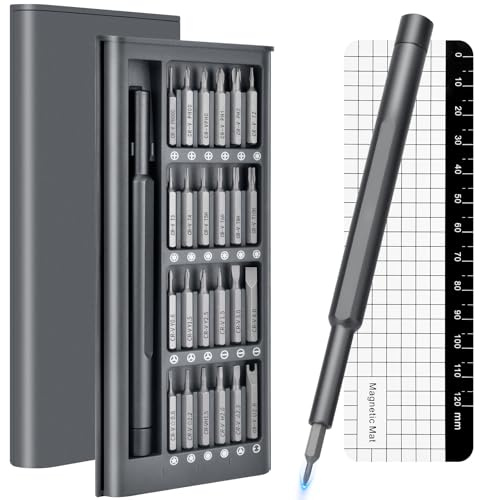 25-in-1 Mini Precision Screwdriver Set: Stocking Stuffers for Men Small Torx Bit Tool Set for Men,Magnetic Torque Repair Tool Kit for Electronics Macbook Watch Eyeglass Ring Doorbell Fathers day gift