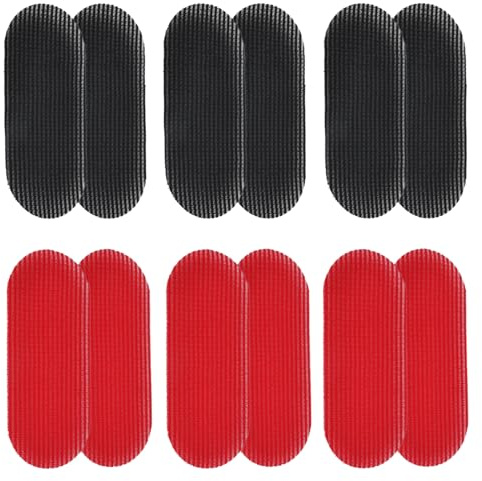 QINGZY 12 Pezzi Pinze per Capelli, Adesivi di Fissaggio dei Capelli | Fermagli per Acconciature da Uomo e Donna, Accessori per Parrucchieri per Capelli Barbershop (Nero, Rosso)