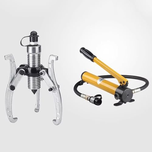 CSPJPIZIYB Geteilter Hydraulischer Lagerabzieher, Zahnradabzieher mit Handpumpe, Radlager-Entfernungswerkzeug für Fabrikausrüstung, Autoreparatur(5T)