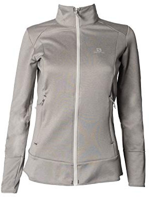 SALOMON Discovery Fz W Jacke für Damen L Grau, meliert (Vaporous Grey Heathe)