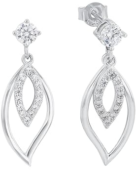 Amor Ohrhänger 925 Sterling Silber Damen Ohrschmuck, mit Zirkonia synth., Kommt in Schmuck Geschenk Box