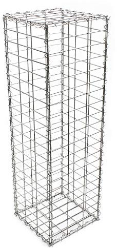Wiltec Gabbione metallico 100x30x30 cm ø 4 mm Gabbia sassi per recinzioni, muri di sostegno