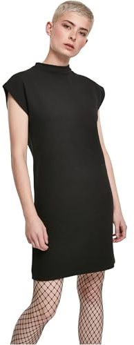 Urban Classics Damklänning, förlängd axel, t-shirtklänning, Svart (Black 0007), M