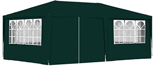 vidaXL Carpa Profesional para Fiestas con Paredes, Cenador para Bodas Acampada, Toldo Resistente al Agua, Carpa de Jardín Terraza, Verde