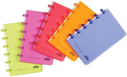 Atoma Trendy Notizheft, ft A6, 120 Seiten, PP, kariert 5 mm, sortierte Farben 12 Stück