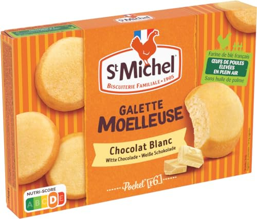 St Michel Galette Moelleuse au Chocolat Blanc - Format Pocket - Le paquet de 180g