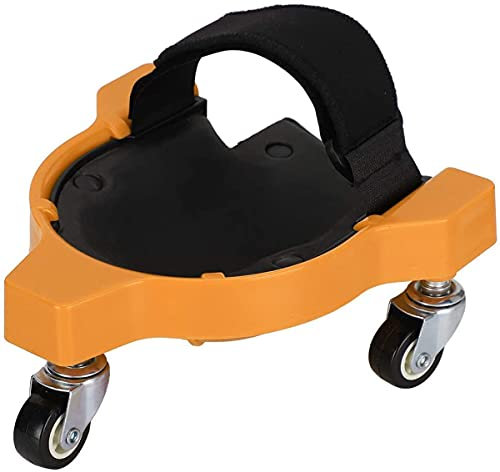 YRHH Rodilleras Giratorias, Rodilleras Deslizantes Multifuncionales, Rodilleras Que Ahorran Trabajo con Rueda Y Cinturón Ajustable, Rodillo para Pintar.-Gelb