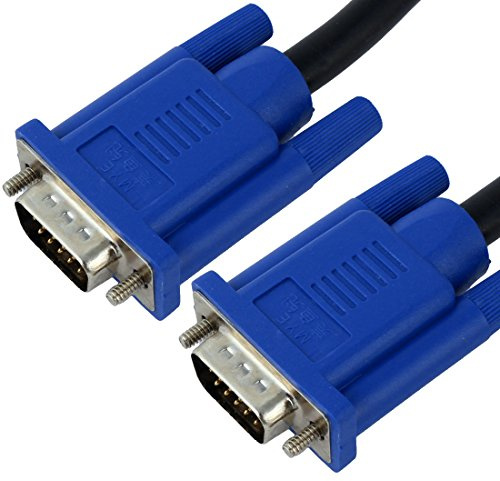 Ruilogod Vega Vega al cable de extensión masculino 3 metros negros para computadora LCD
