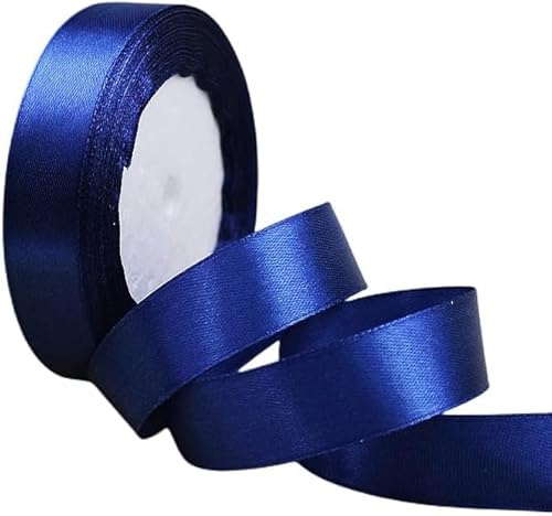 Navy Blau Satinband Dekoband Stoffband,20mm x 23m/Rolle Satinbänder Geschenkbänder Geschenkband Schleifenband Ribbon für Hochzeit,Valentinstag,Geburtstag Geschenke,DIY Handwerk,Sträuße Verpackung