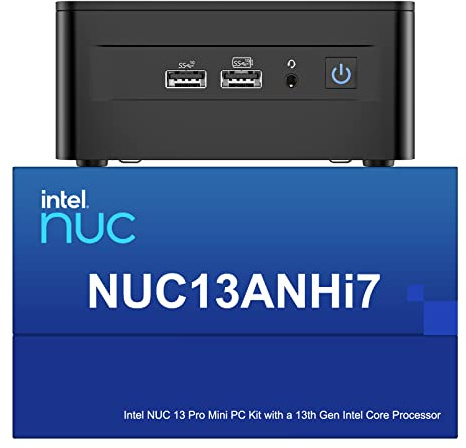 Intel NUC 13 Pro NUC13ANHi7 Arena Canyon Mini PC, Core i7-1360P, 32GB RAM, 2TB SSD, Mini Computer Windows 11 Pro für Business Home Office, Unterstützung 8K/4K Quad Display/WiFi 6E/BT 5.3/Thunderbolt 4