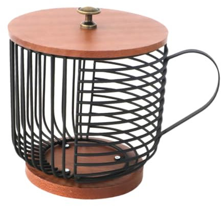 Cabilock Estante De Almacenamiento De Taza De Té Porta Capsulas De Café Organizador De Cápsulas De Espresso Bolsas De Té De Madera Despensa Caja De Almacenaje
