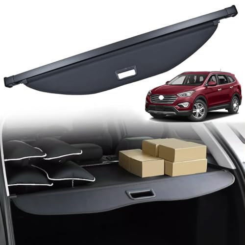 Auto Einziehbarer Laderaumabdeckung Kofferraum für H.y.u.n.d.a.i Santa Fe Sport 5-Sitzer 2013-2017, Schutz Der Privatsphäre Abdeckung Hutablage Cargo Cover, Ausziehbar Kofferraumabdeckung Rollo