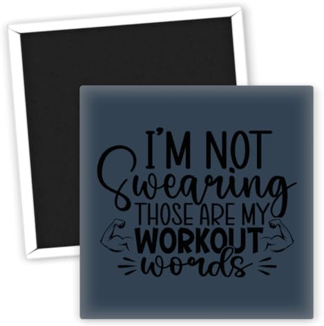 Fitness Motivation - Kühlschrankmagnet Workout Worte - Motiv Sprüche für Fitness Enthusiasten - Bunte Kühlschrankmagnete - Inspirierende Fitness Zitate - Kreative Kühlschrank Dekoration