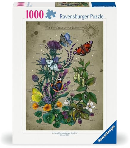 Ravensburger Puzzle 12001435 - Lifecircle Butterfly - 1000 Teile Puzzle für Erwachsene und Kinder ab 14 Jahren