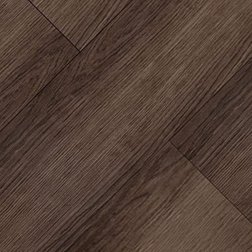 Selbstklebende Vinylböden, zum Abziehen und Aufkleben, natürliche Holzmaserung, wasserdicht, für Küche, Wohnzimmer, Schlafzimmer, 10 m², Dunkelbraun