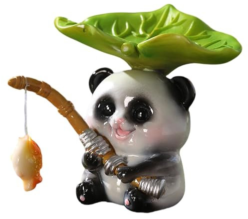 Statua da pesca - Statuette di animali | Decorazione in miniatura per giardino, pescatore, piccole figure da pesca per stagno, fioriera statua decorativa per cortile, patio, giardino, prato, portico,