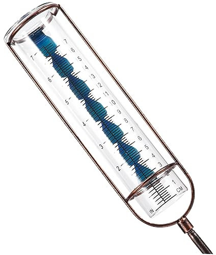 POPETPOP Regenmesser Für Den Außenbereich Mit Pfahl Für Gartenmesser Für Hof 7 Zoll Regenmesser Für Rasen