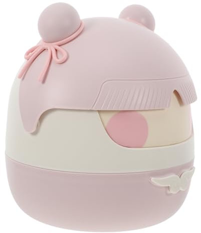 NUOBESTY Bonita Papelera Con Tapa Abatible Mini Papelera De Escritorio Diseño De Dibujos Animados Para Oficina Cocina Dormitorio Compacto Residuos Niño