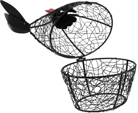 Cesto Per Uova in Ferro Battuto Contenitori Per Uova Per Frigorifero Porta Uova Portatile Cesto Di Uova Di Gallina in Filo Metallico Cartoni Vuoti Cartone Di Uova Di Quaglia Black Cabilock