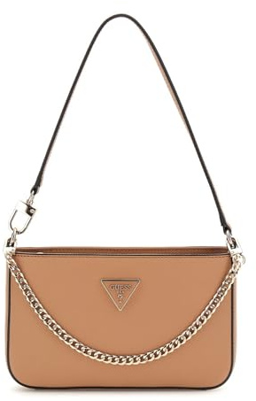 GUESS Noelle Mini Top Zip Shoulder Bag Beige