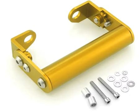 Support GPS Moto pour Petit pour Déplacement pour Moto Tout-Terrain Téléphone GPS Support De Navigation Support De Montage Barre D'extension Support Navigation Moto(Gold)