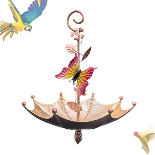 Distribuidores De Alimentos Para Pájaros Silvestres,Bandeja de Alimentos Suspendable para Colibríes - Resistente a las Fugas en Forma De Paraguas Para Al Aire Libre, Jardín, Balcón