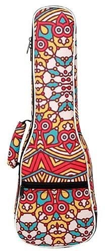Ukulelen mit Verstellbarem Schultergurt Bunte 21 Zoll Tragetasche | Wasserabweisend, Kratzschützend und Schmutzabweisend, mit Doppelreißverschluss, für Draußen und Unterwegs Zufällige Farbe
