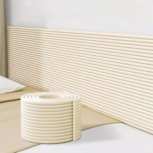 Panneaux muraux rembourrés – Rembourrage en mousse auto-adhésif anti-collision pour enfants, 20 x 200 cm, idéal pour la décoration de la chambre à coucher et la protection des coins