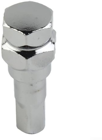 62mm 6-Point Sided 12mm Hex Key Tuner Wheel Lug Nut Socket Adapter Wrench for Conical Seat 60 Degree, Steel Silver