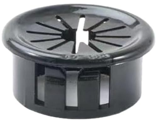 Passacavo da scrivania in plastica nera, 10 pezzi di copriforo for cavi rotondi e anelli tenuta for porte for del computer(30mm)