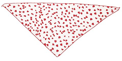 Cotton Dog Bandana | Cute Print Shaped Scarf for Small Dogs & Cats | Fashion Pet Bib for Photos/Parties/Travel | Soft & Washable Kerchief Helps Manage Drool (L)
